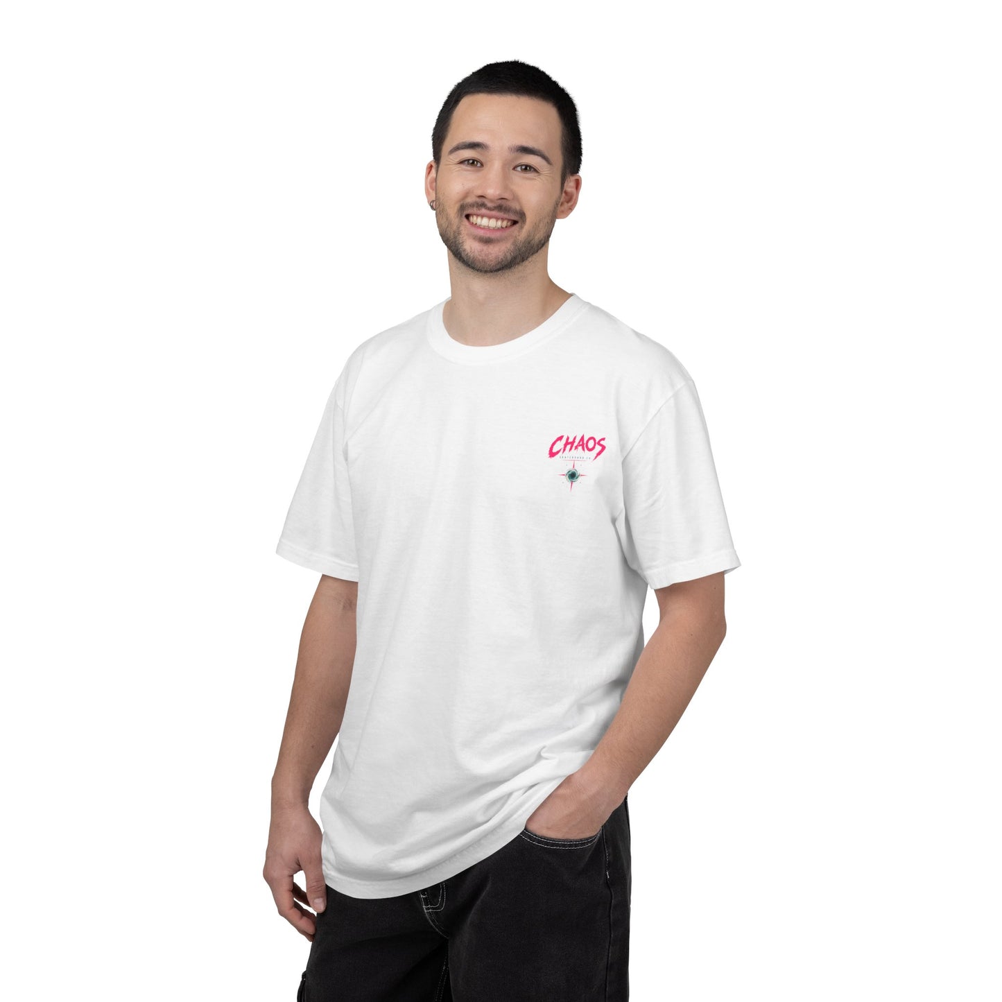Chaos Skate Co Astronaut Wanderer Tee — Sorcerer’s Realm Skateboard Art
