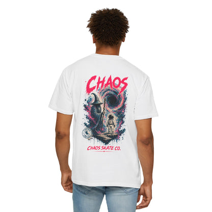 Chaos Skate Co Astronaut Wanderer Tee — Sorcerer’s Realm Skateboard Art