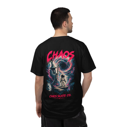 Chaos Skate Co Astronaut Wanderer Tee — Sorcerer’s Realm Skateboard Art