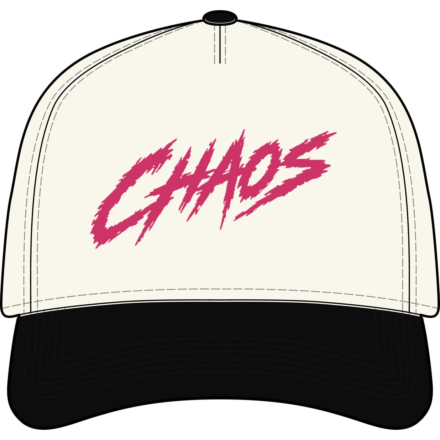 Chaos Two-Tone Cap — Retro Streetwear Trucker Hat