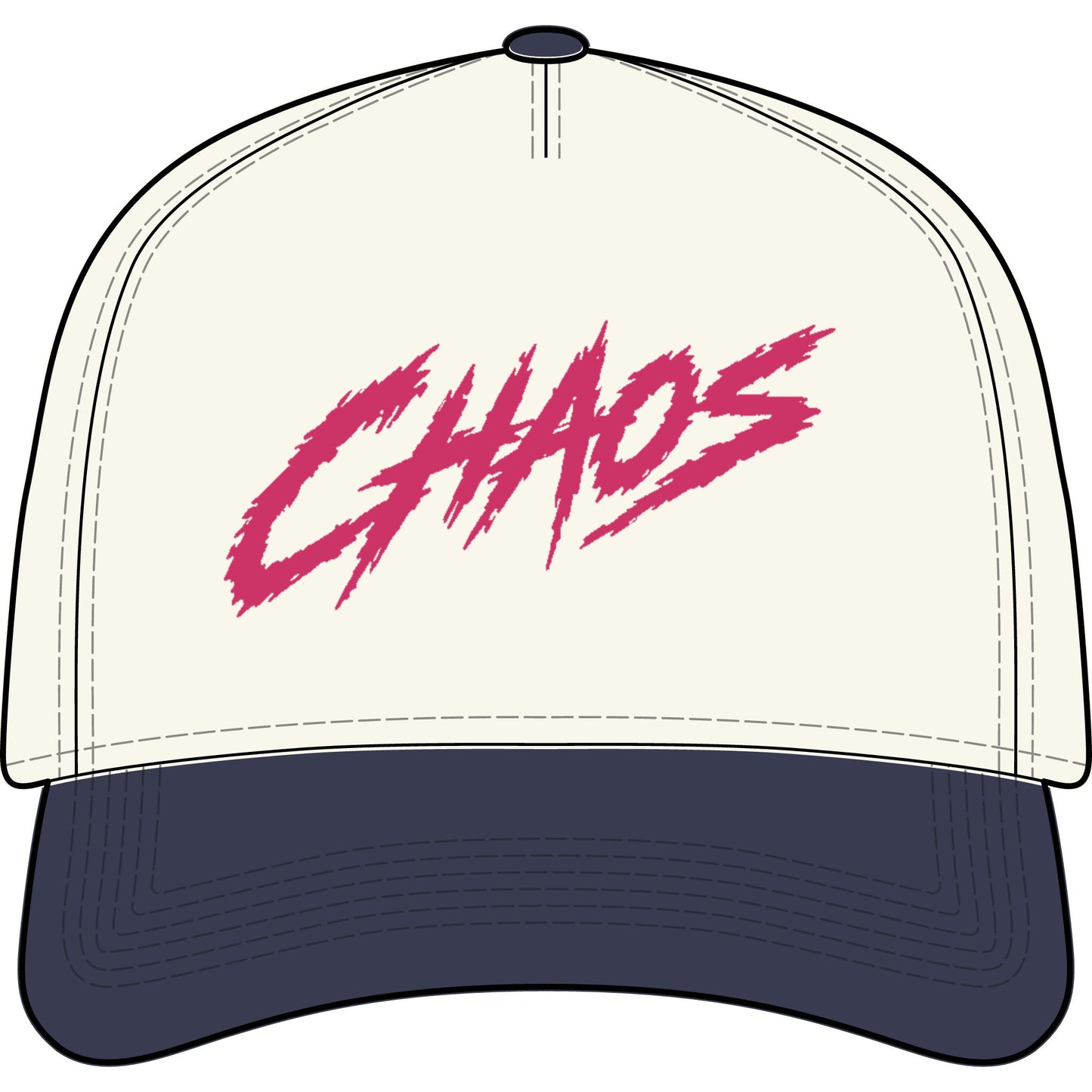 Chaos Two-Tone Cap — Retro Streetwear Trucker Hat